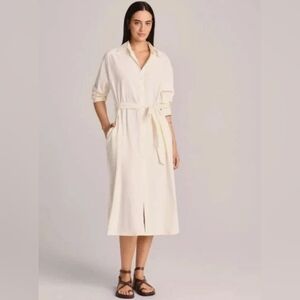 Long Sleeve Midi Cover Up Swim Dress
